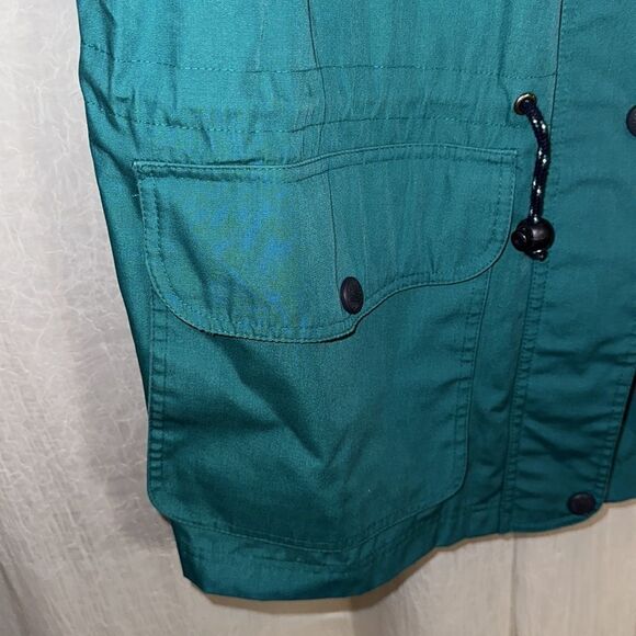 Pacific Trail 1X Green Navy Cotton Blend Canvas Material Rain Utility Jacket - Picture 7 of 16